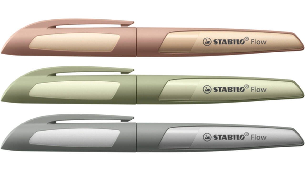 Vulpen STABILO Flow medium khaki blister à 1 stuk