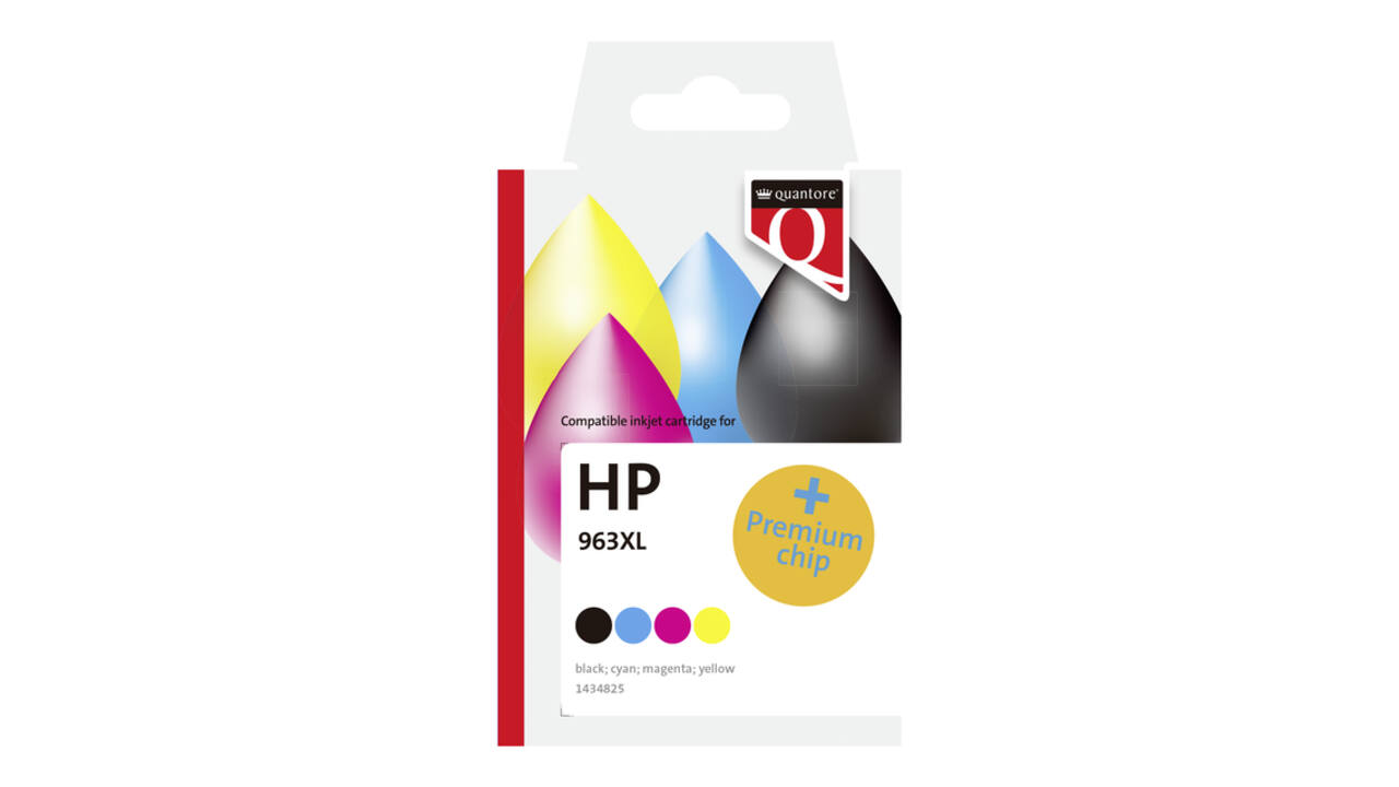 Inktcartridge Quantore alternatief tbv Hp 912XL 3YL83AE hc geel