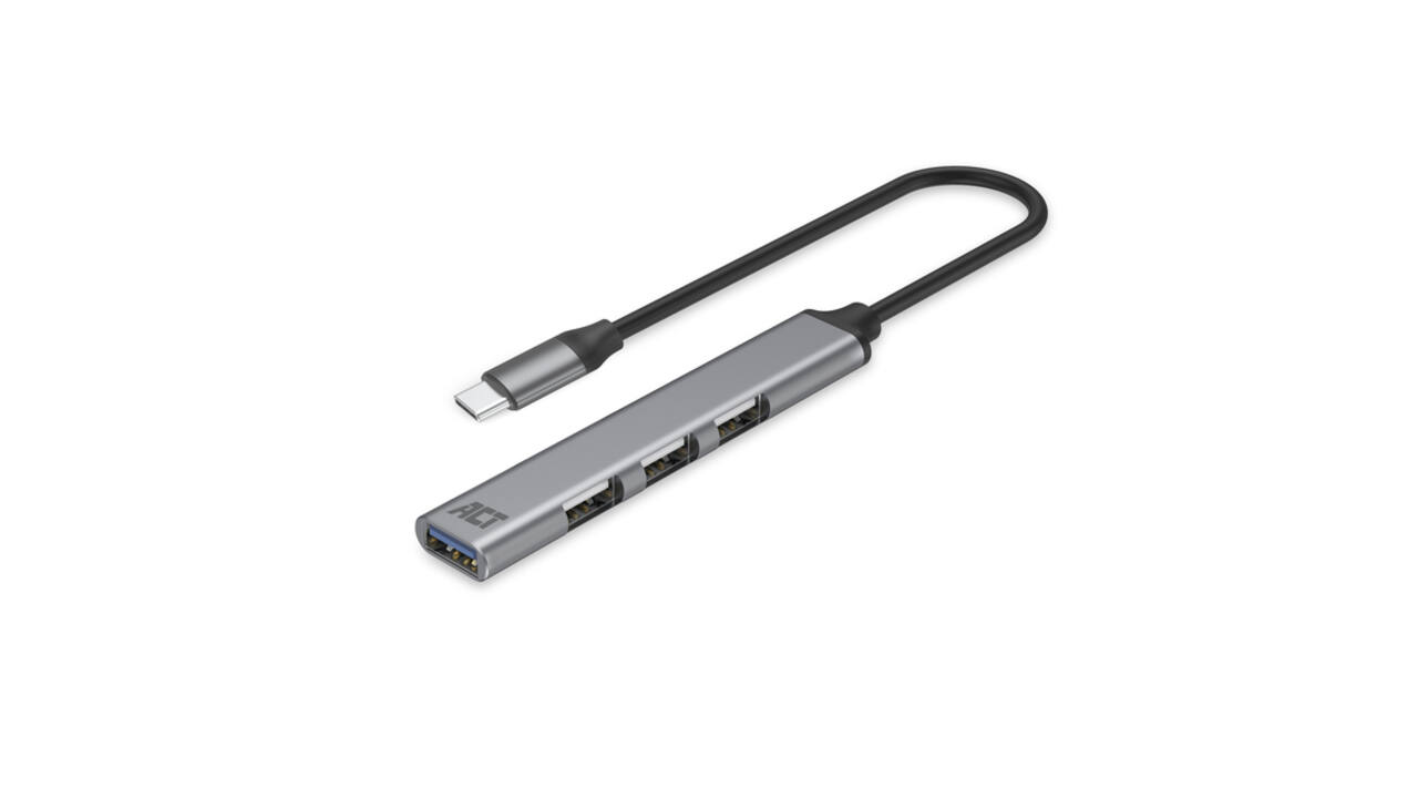 Hub ACT USB-C 3x USB-A 2.0 en 1x USB-A 3.0