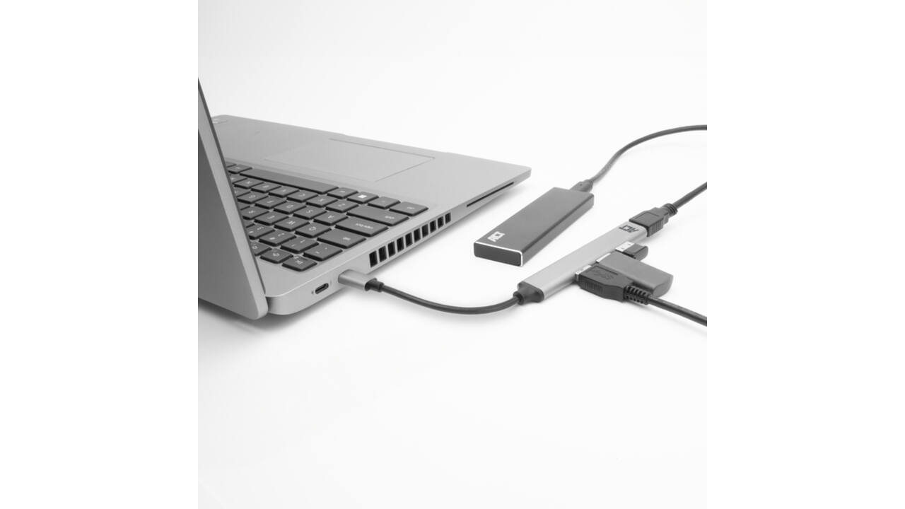 Hub ACT USB-C 3x USB-A 2.0 en 1x USB-A 3.0