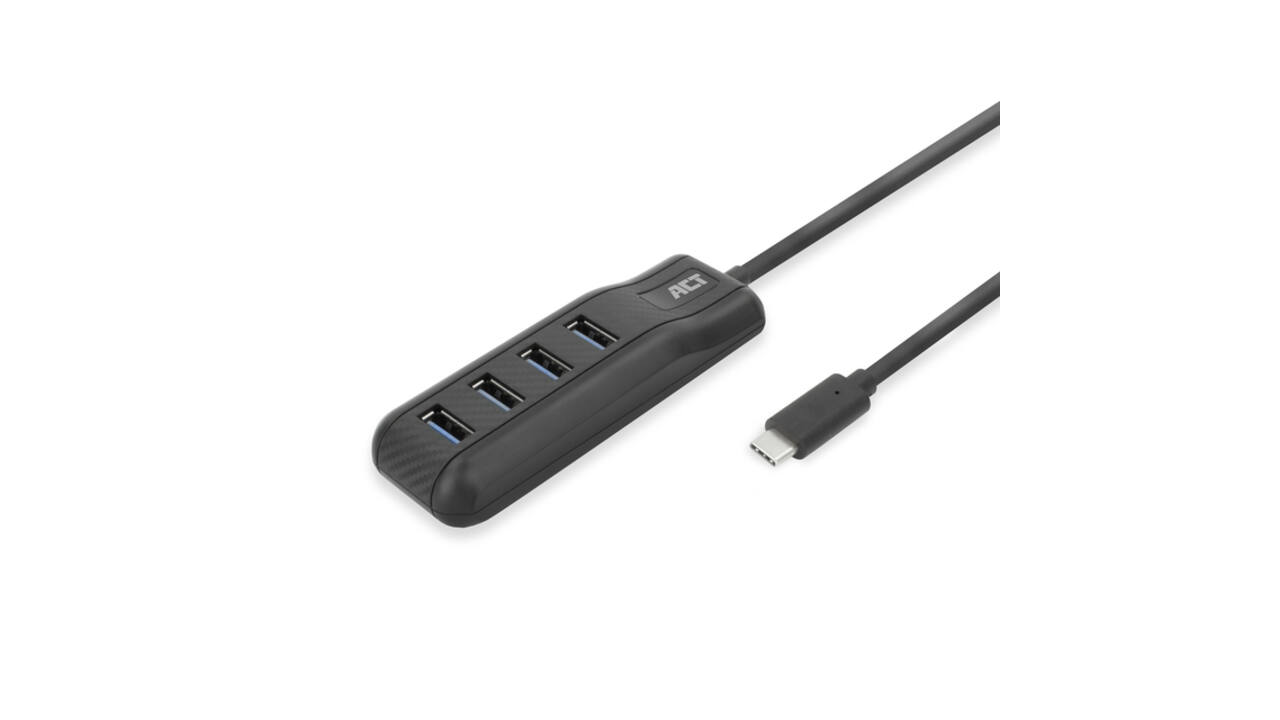 Hub ACT USB-C 3.0 4 poorts USB-A