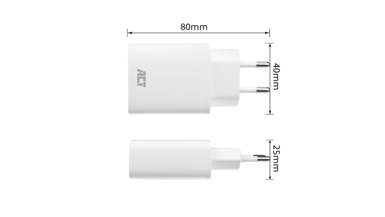Oplader ACT USB-C 1-poort 20W Power Delivery
