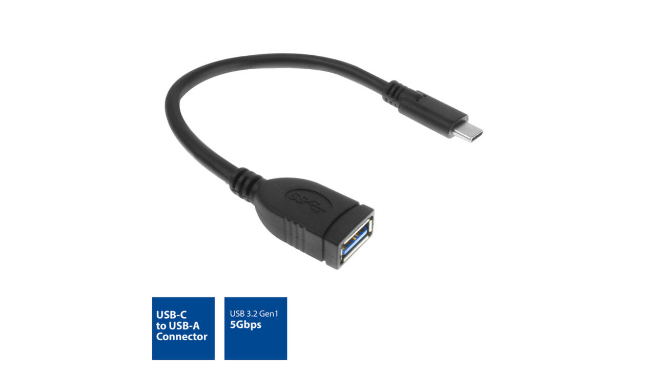 Kabel ACT USB 3.0 OTG USB-C male naar USB-A female