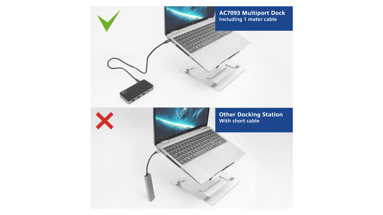Dockingstation ACT USB-C 4K MST voor 2 HDMI monitoren