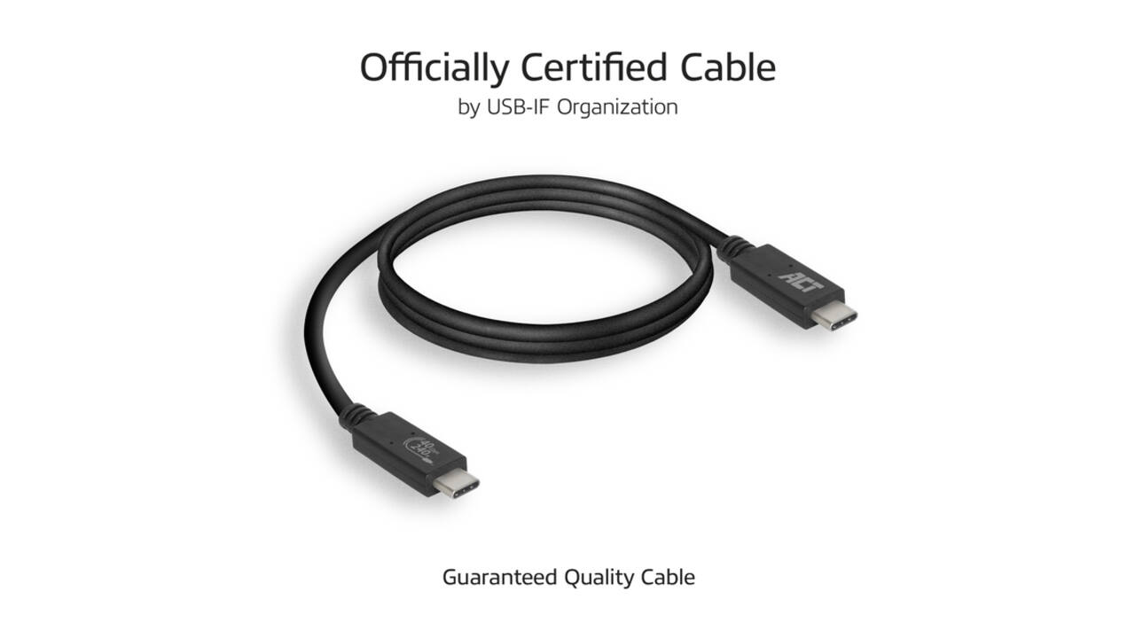 Kabel ACT USB4 40Gbps USB-C USB-IF
