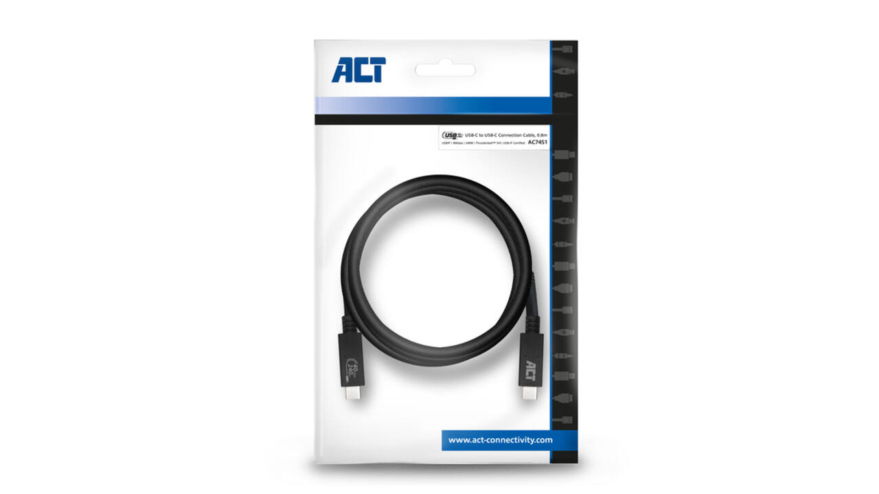 Kabel ACT USB4 40Gbps USB-C USB-IF