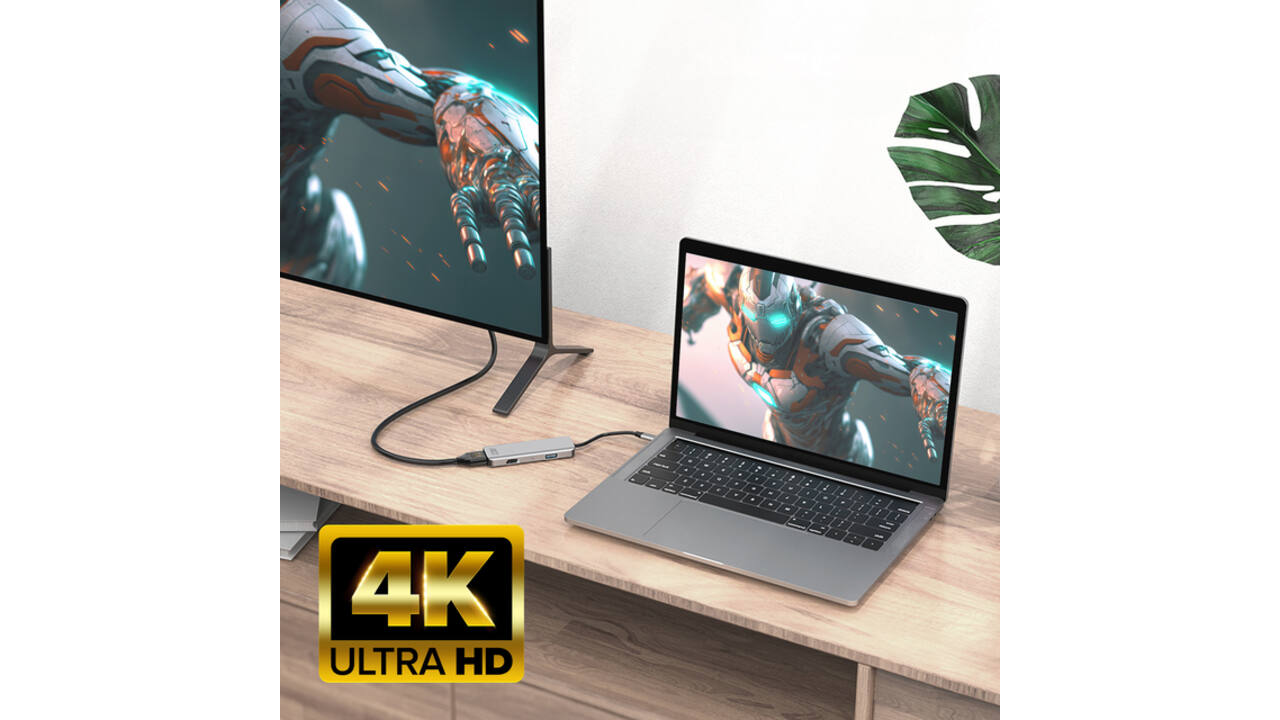 Adapter ACT USB-C 4K multiport voor 2 HDMI monitoren