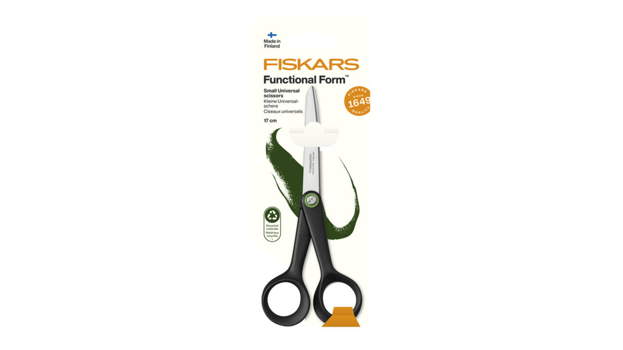 Schaar Fiskars Functional Form universeel klein 17cm zwart