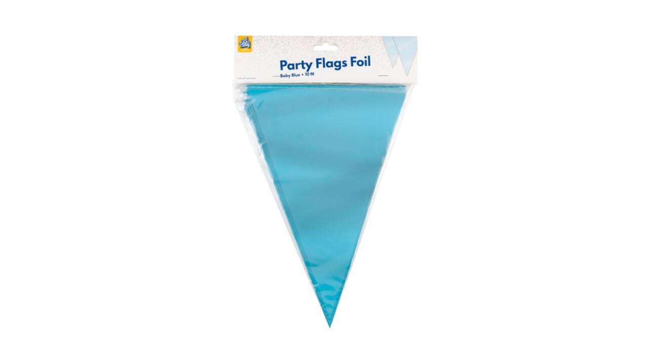 Party Flag Foil Baby Blue