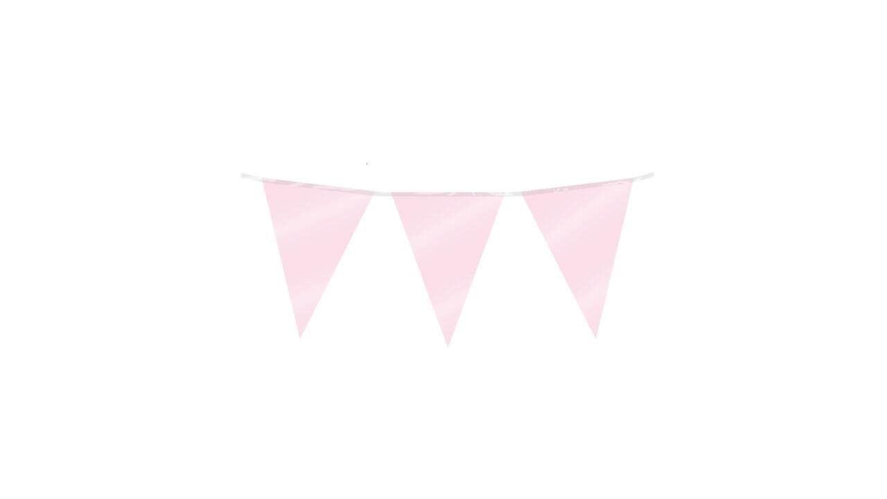 Party Flag Foil Baby Pink