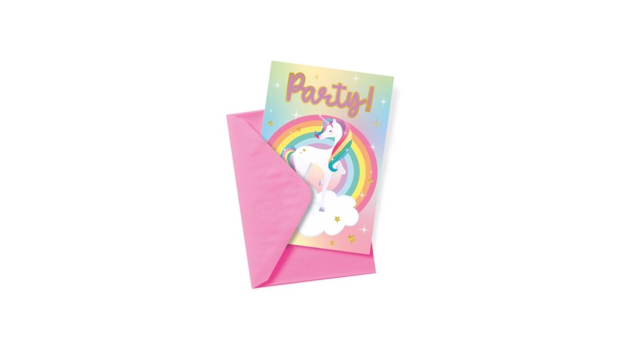 Uitnodigingskaarten Unicorn