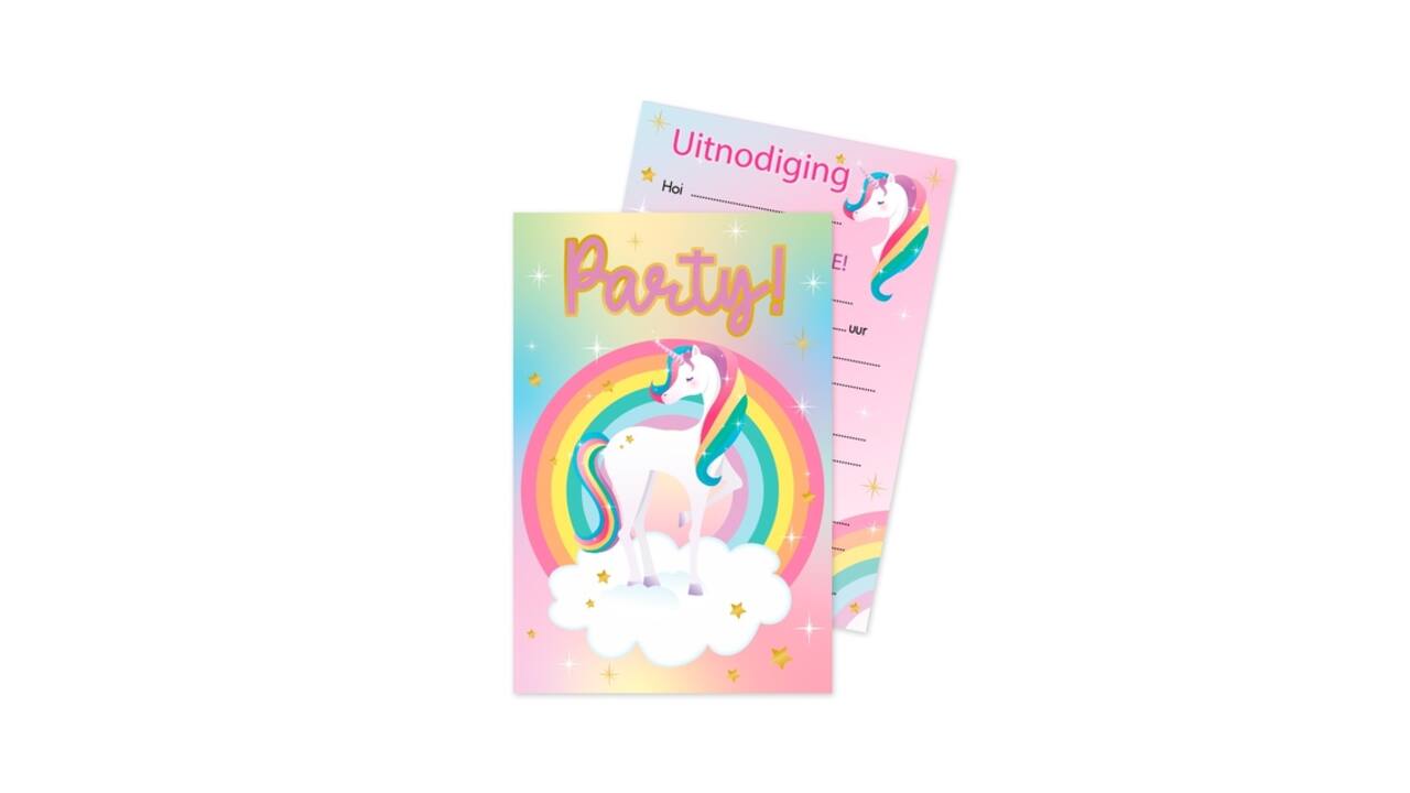 Uitnodigingskaarten Unicorn