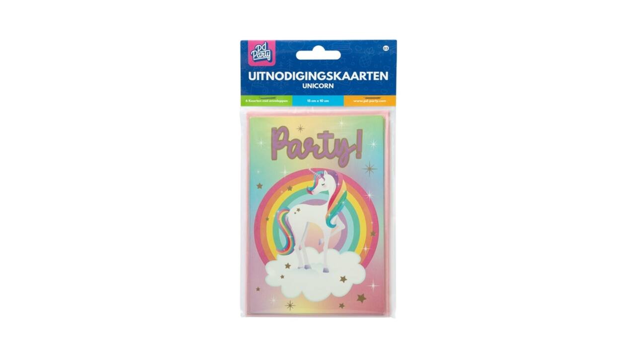 Uitnodigingskaarten Unicorn