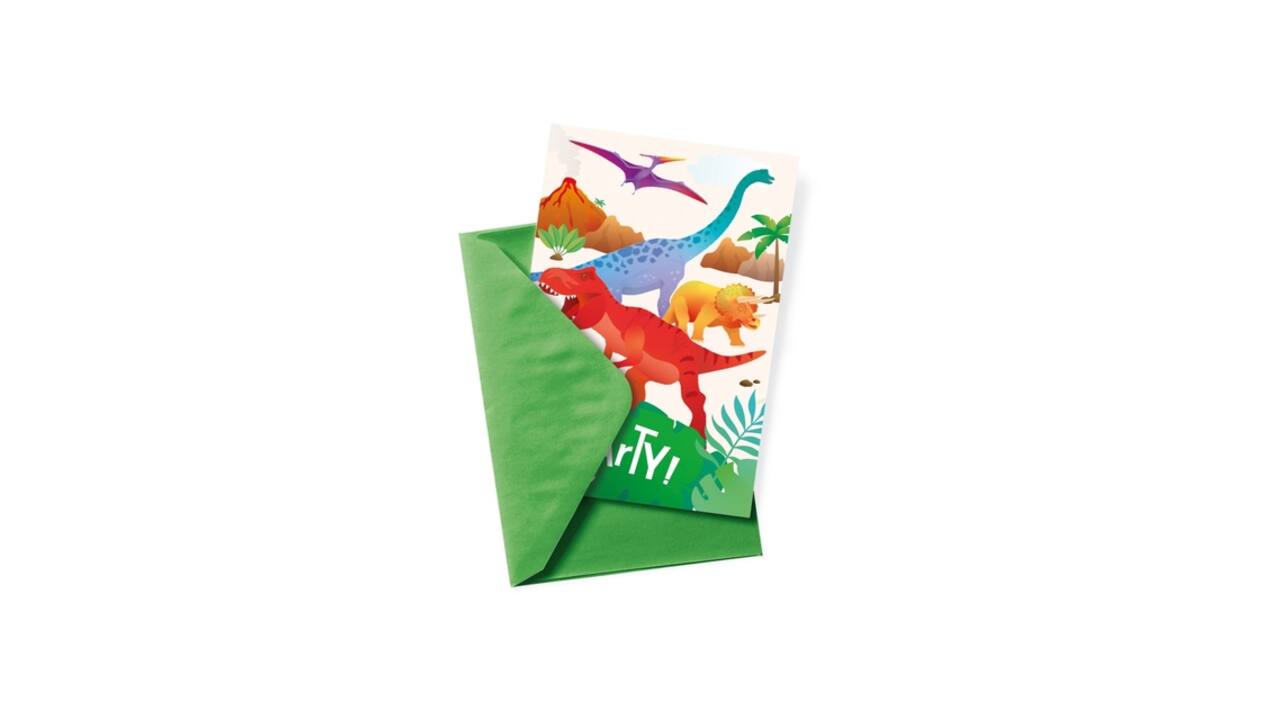 Uitnodigingskaarten Dino