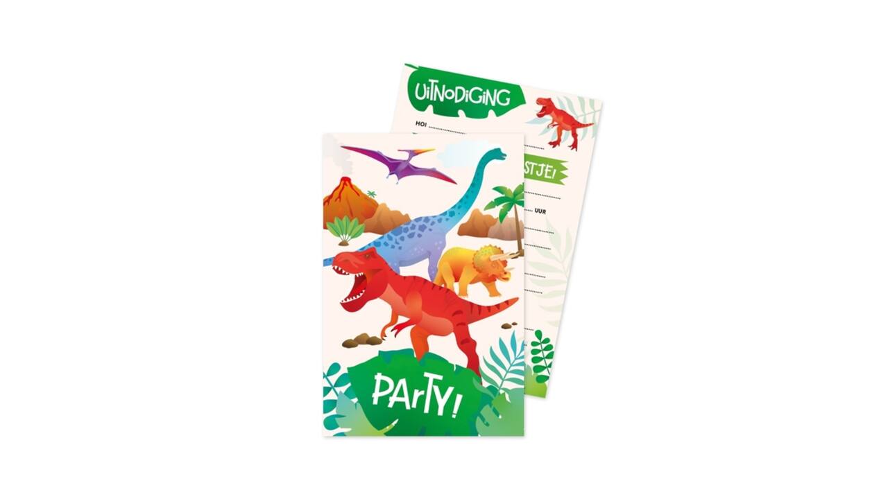 Uitnodigingskaarten Dino
