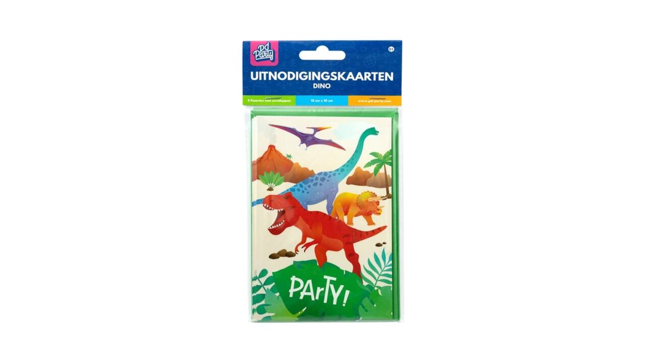 Uitnodigingskaarten Dino