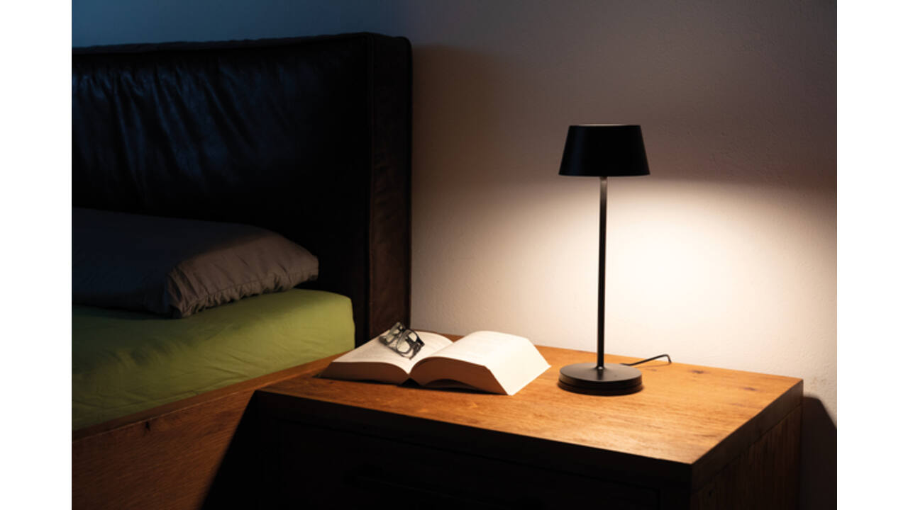 Tafellamp MAUL Nina LED oplaadbaar dimbaar zwart