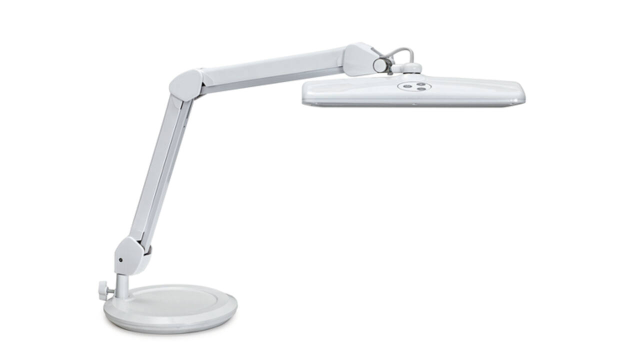 Werkpleklamp MAUL Intro LED dimbaar op voet wit