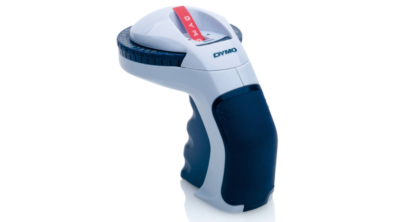 Lettertang Dymo Omega embossing blauw