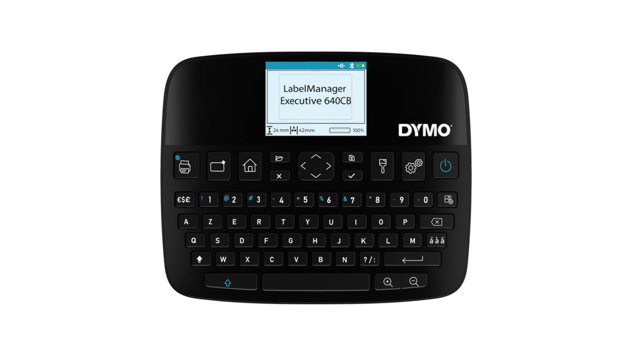 Labelprinter Dymo LabelManager Executive 640CB draagbaar azerty 24mm zwart in koffer