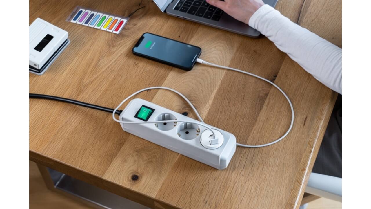 Stopcontactadapter Brennenstuhl USB A 2.4A wit