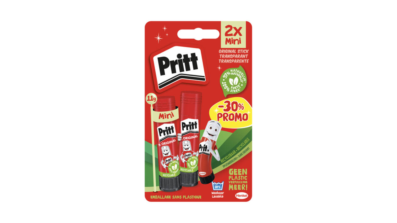 Lijmstift Pritt Stick Original 11gr blister à 2 stuks Promo