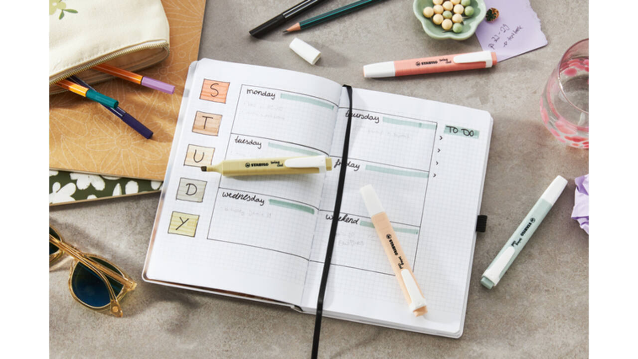 Markeerstift STABILO Swing cool nature colors assorti 6 stuks
