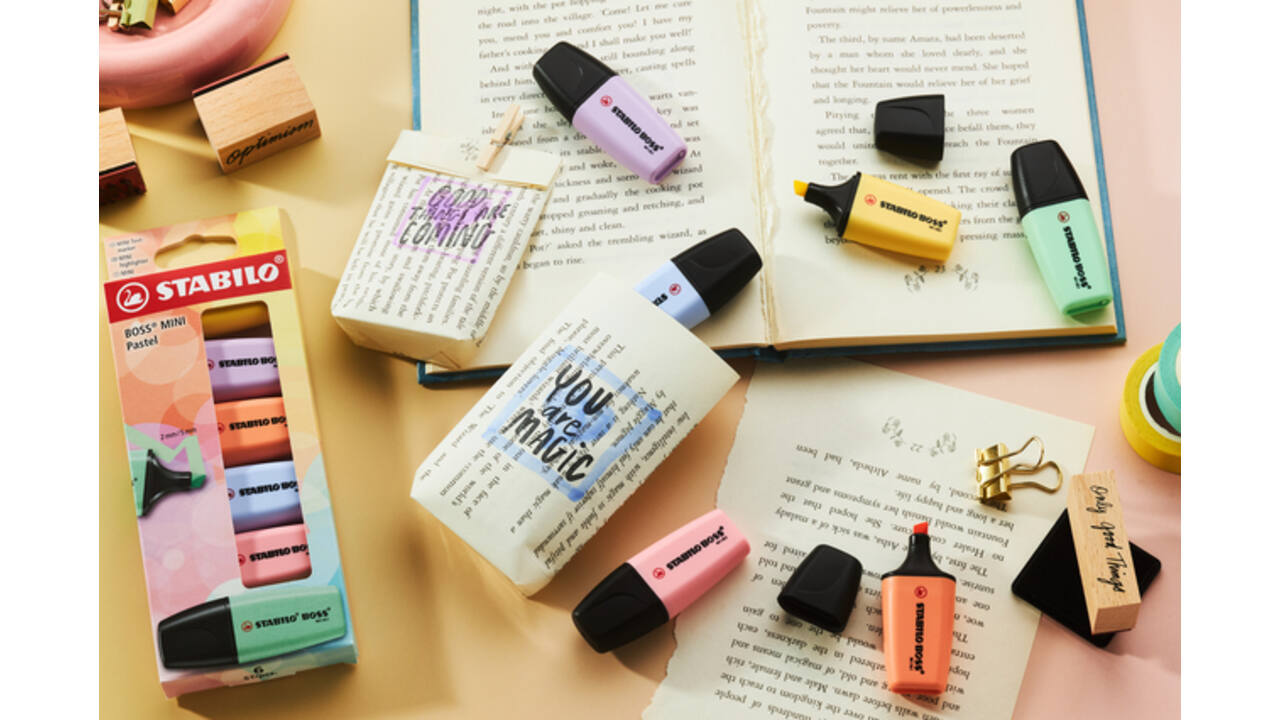 Markeerstift STABILO BOSS mini pastel assorti 6 stuks