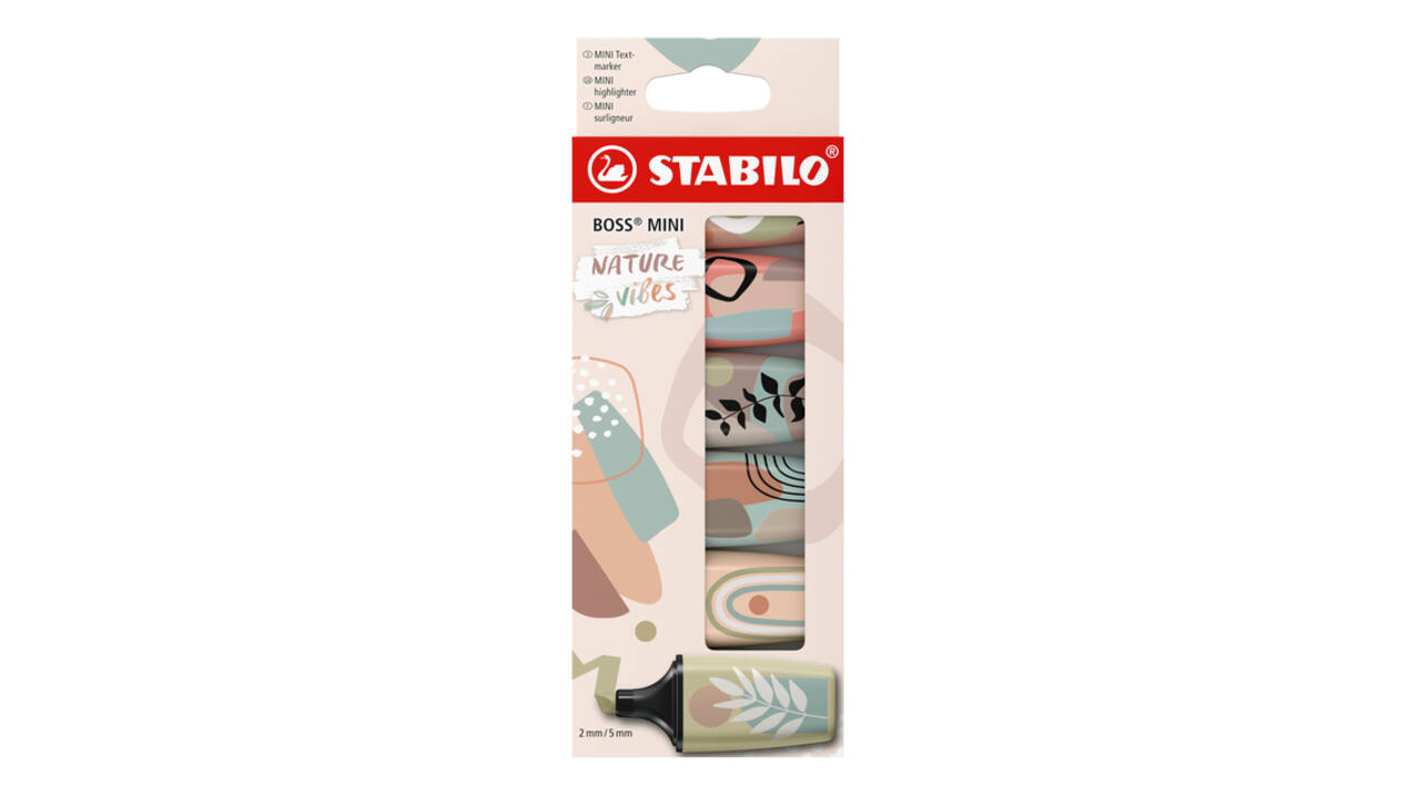 Markeerstift STABILO BOSS naturevibes assorti 6 stuks