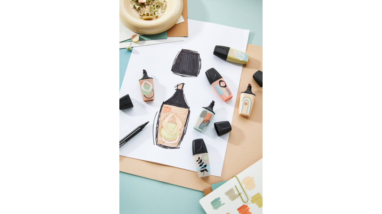 Markeerstift STABILO BOSS naturevibes assorti 6 stuks
