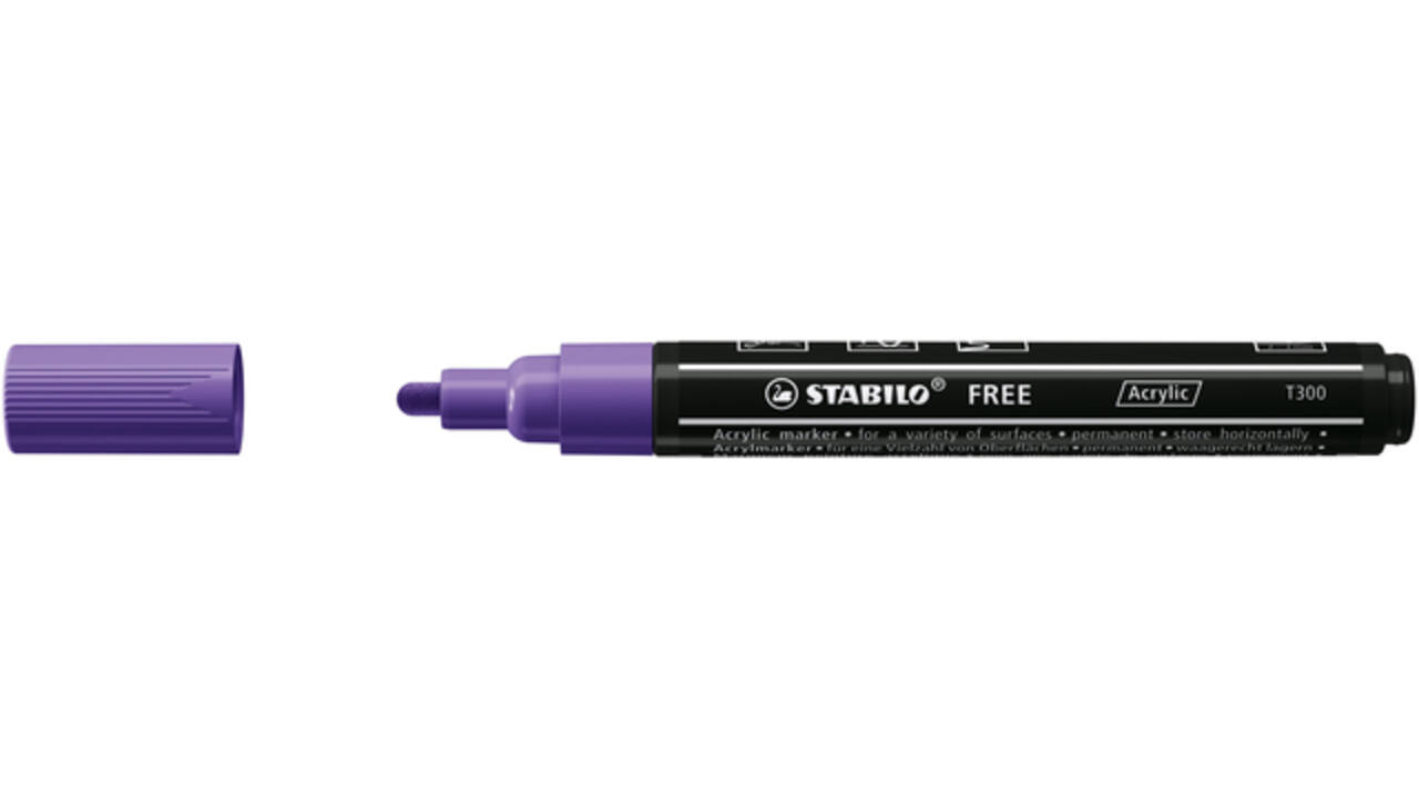 Acrylmarker STABILO  Free Acrylic T300 paars