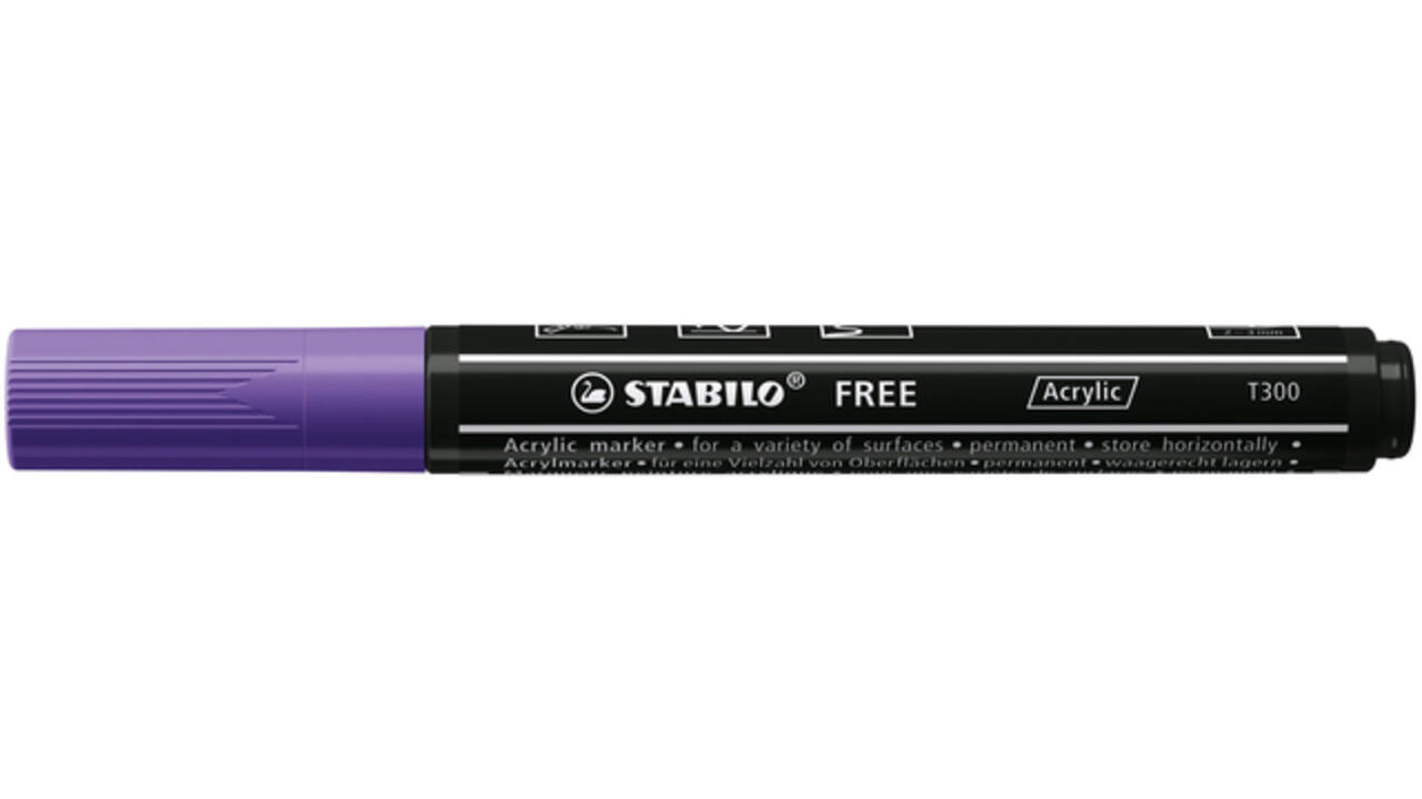Acrylmarker STABILO  Free Acrylic T300 paars