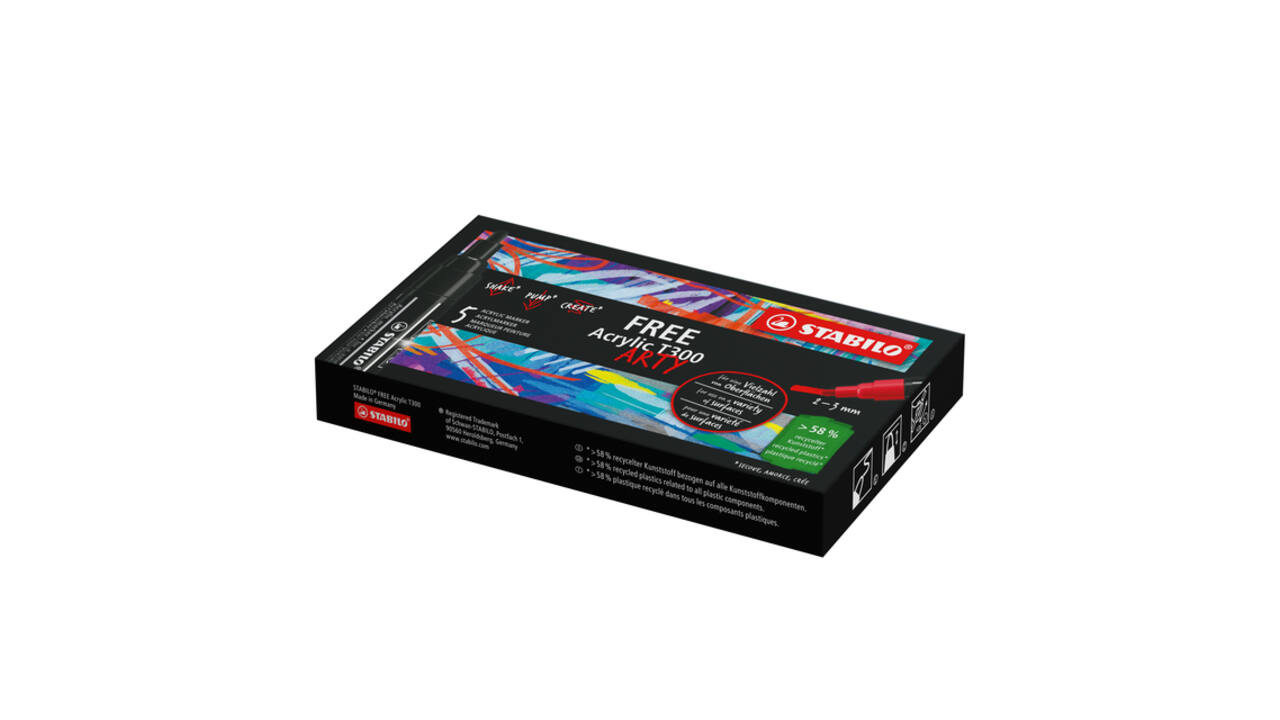 Acrylmarker STABILO  Free Acrylic T300 paars