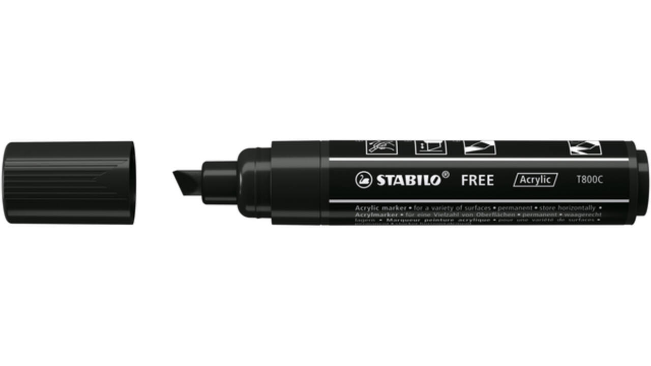 Acrylmarker STABILO  Free Acrylic T800C zwart