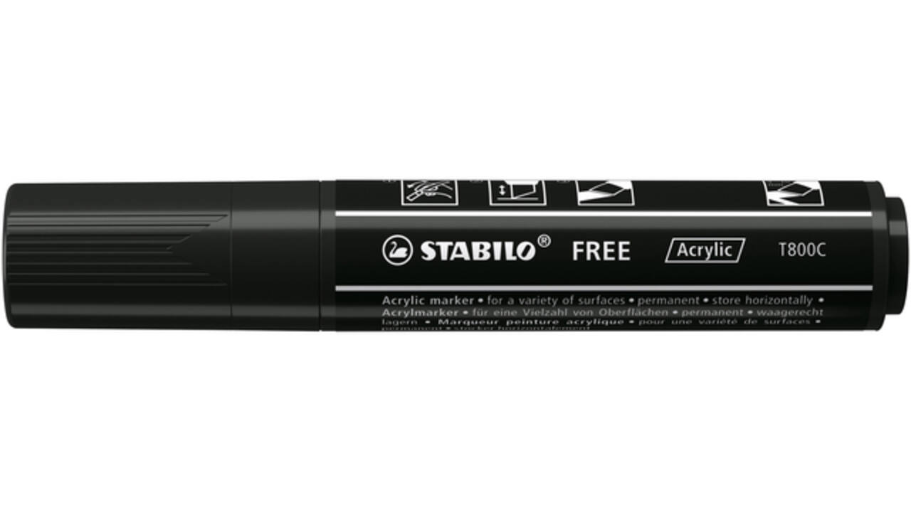 Acrylmarker STABILO  Free Acrylic T800C zwart