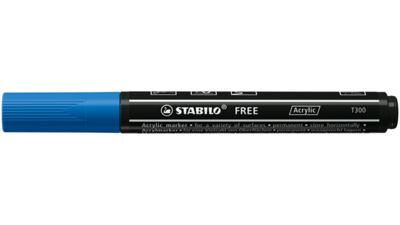 Acrylmarker STABILO  Free Acrylic T300 donkerblauw