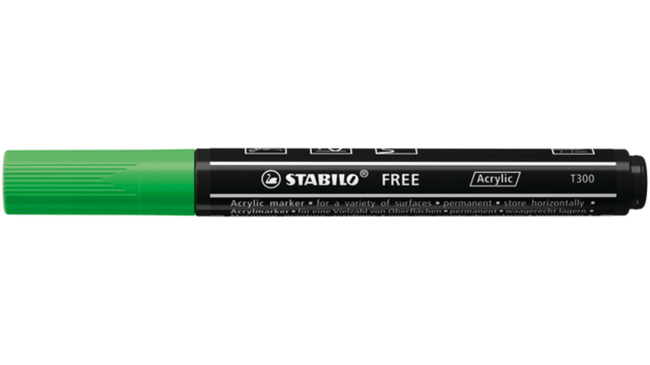 Acrylmarker STABILO  Free Acrylic T300 bladgroen