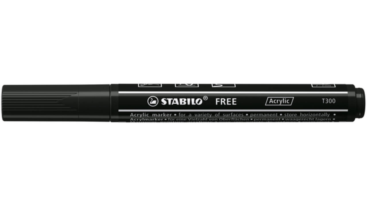 Acrylmarker STABILO  Free Acrylic T300 zwart