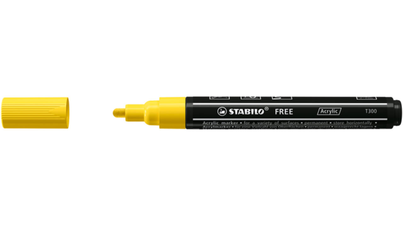 Acrylmarker STABILO  Free Acrylic T300 geel