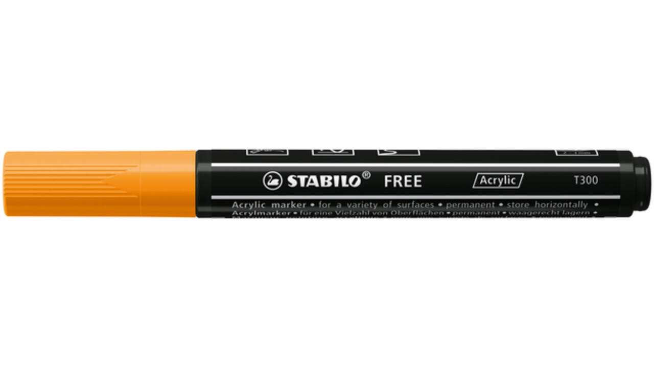 Acrylmarker STABILO  Free Acrylic T300 oranje