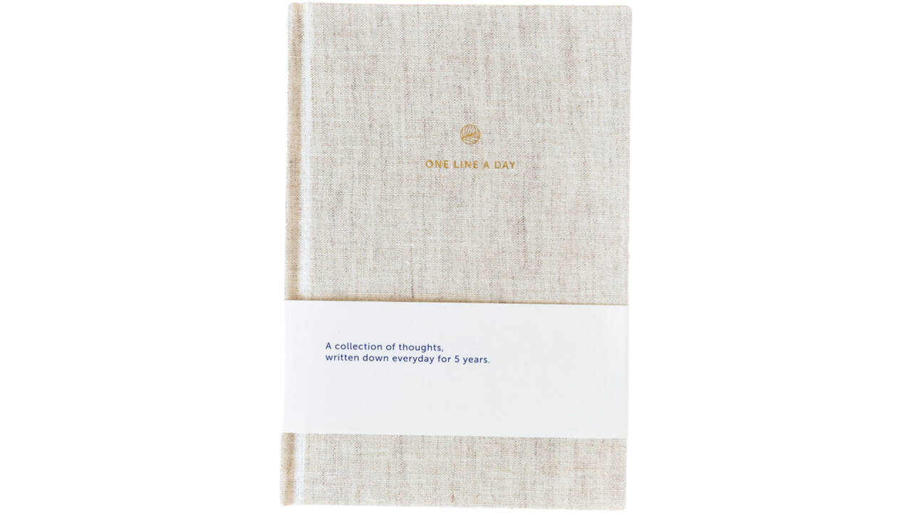 Dagboek A-Journal One Line A Day Linen lijn