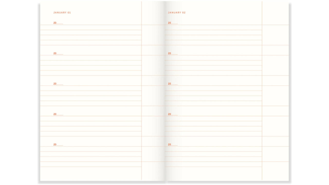 Dagboek A-Journal One Line A Day Linen lijn