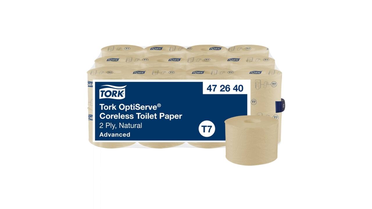 Toiletpapier Tork T7 Advanced Optiserve Coreless 2-laags 94m naturel 472640