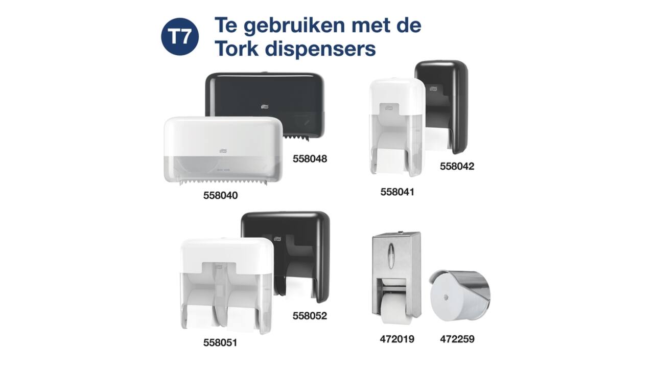 Toiletpapier Tork T7 Advanced Optiserve Coreless 2-laags 94m naturel 472640