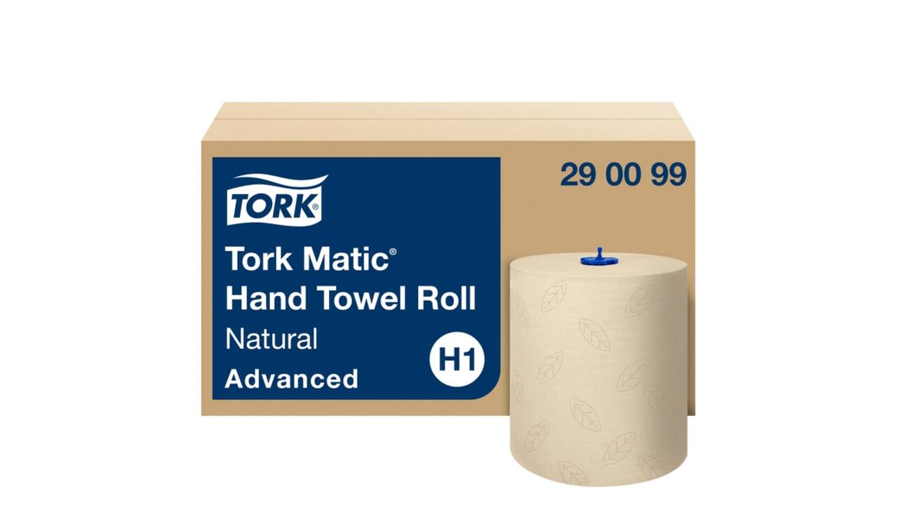 Handdoekrol Tork H1 Matic Advanced 2-laags 150m naturel 290099