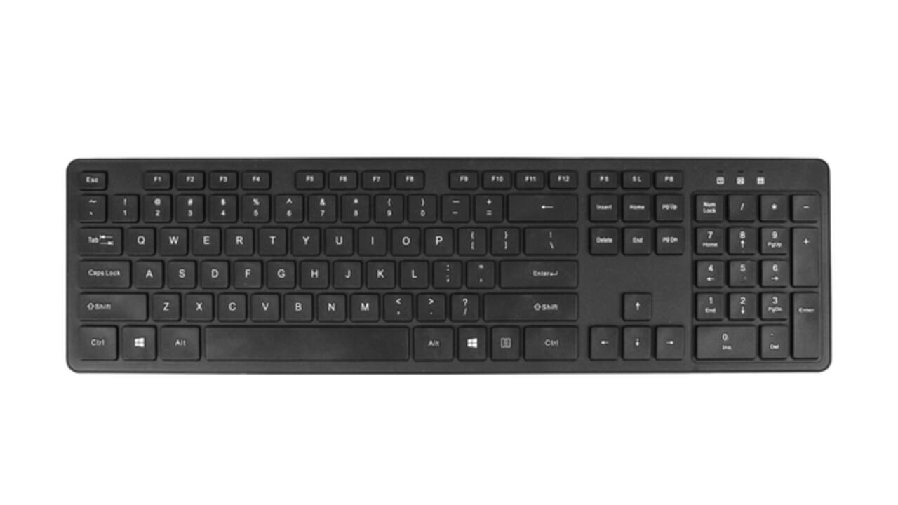 Toetsenbord Quantore QWERTY draadloos USB-A adapter zwart