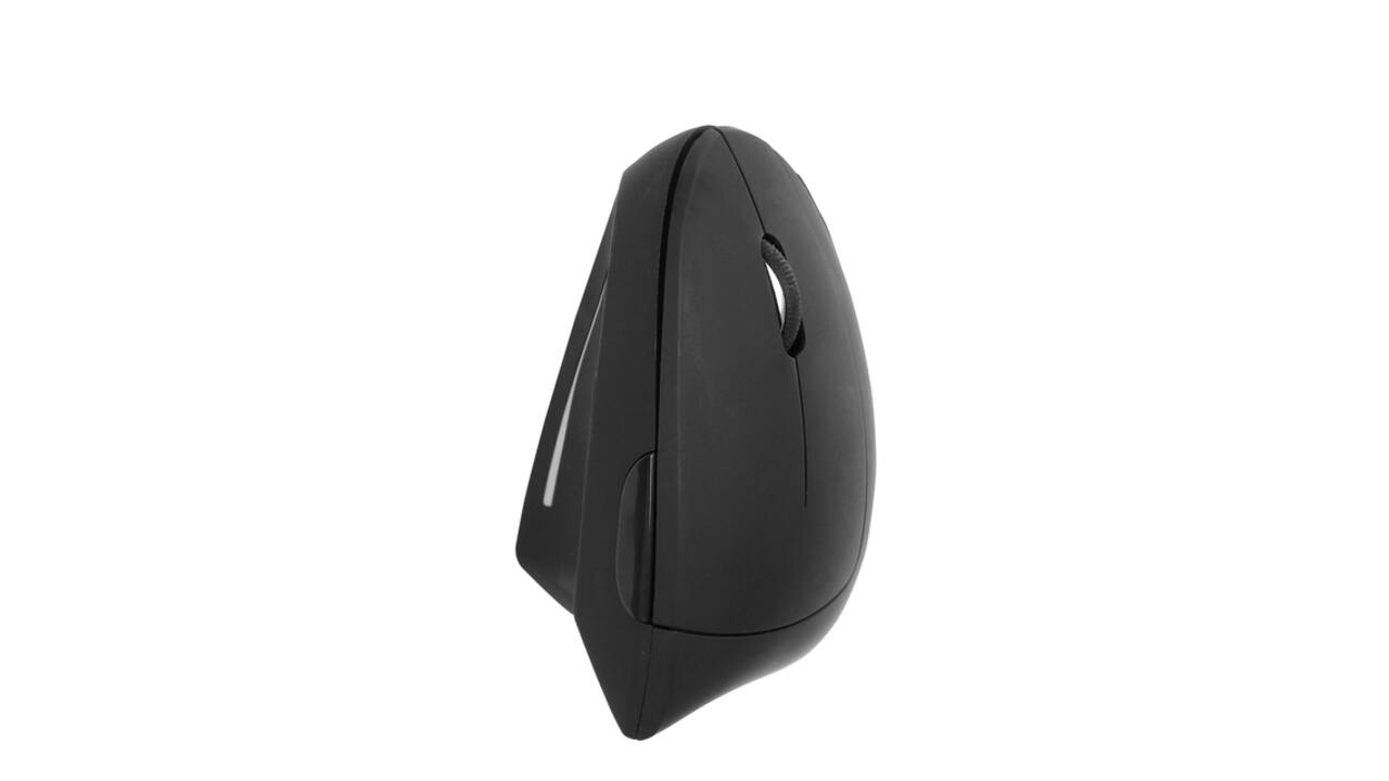 Muis Quantore ergonomisch draadloos USB-A adapter zwart