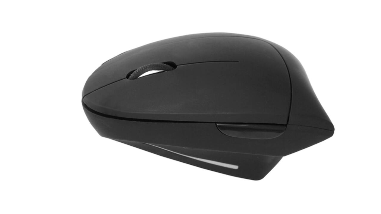 Muis Quantore ergonomisch draadloos USB-A adapter zwart