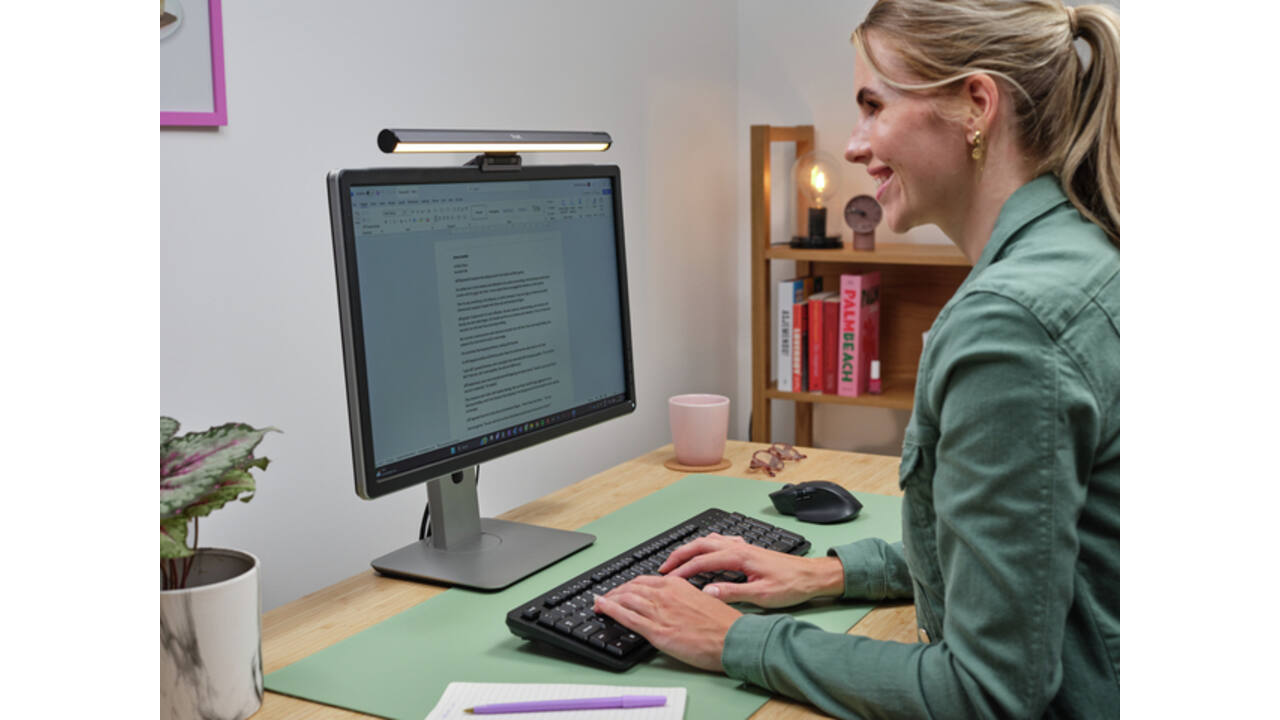 Monitorlamp Trust Shyne zwart