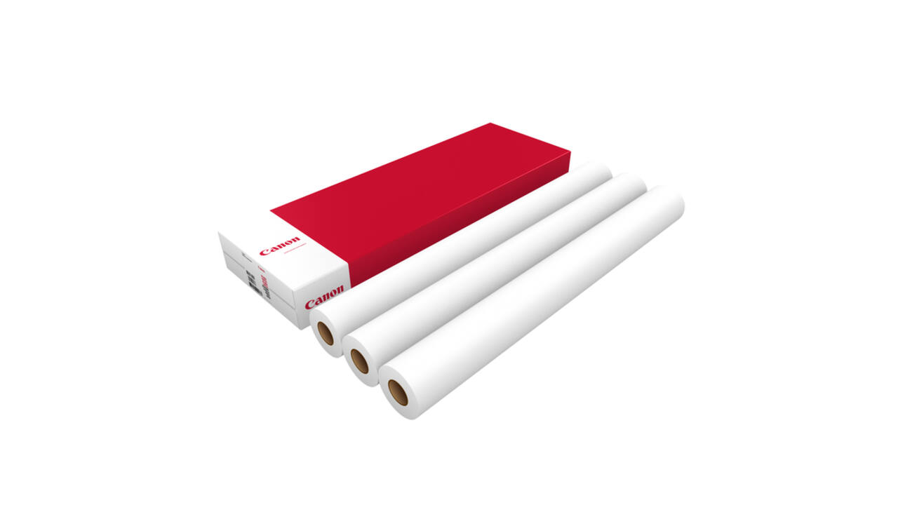Inkjetpapier Canon 914mmx50m 75gr standaard 3 rollen